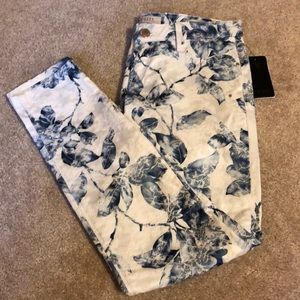 Guess floral skinny jeans